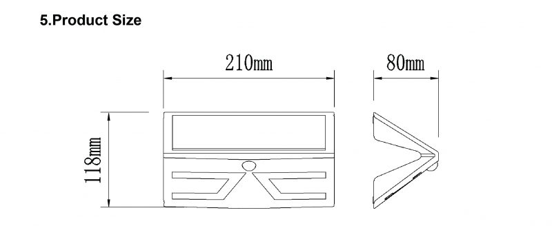 Lampa solara 5W schita