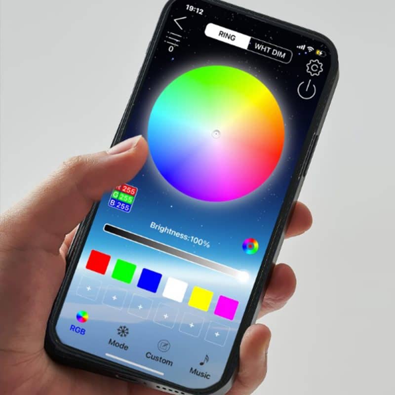 Ghirlanda luminoasa Smart RGB, 14 becuri led suspendate, 12 culori, 13.2m, 14W, IP65, telecomanda, sau control din aplicatie cu telefonul mobil - imagine 2